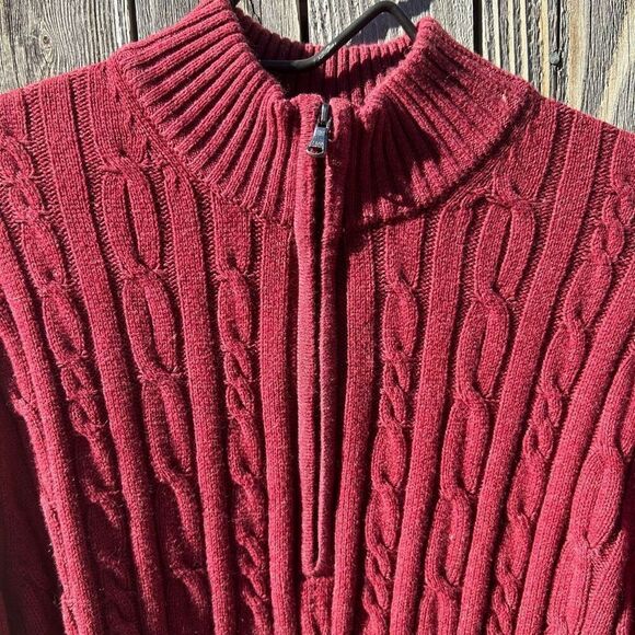 Vintage Izod sweater long sleeve half zip up size large - Picture 5 of 7